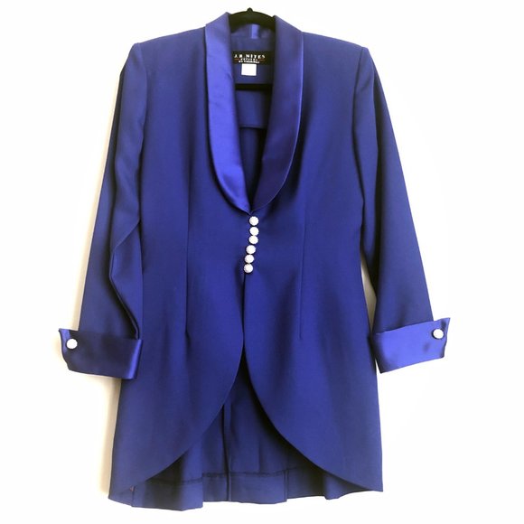 VINTAGE Blazer in Royal Blue Size 5 - Picture 4 of 10